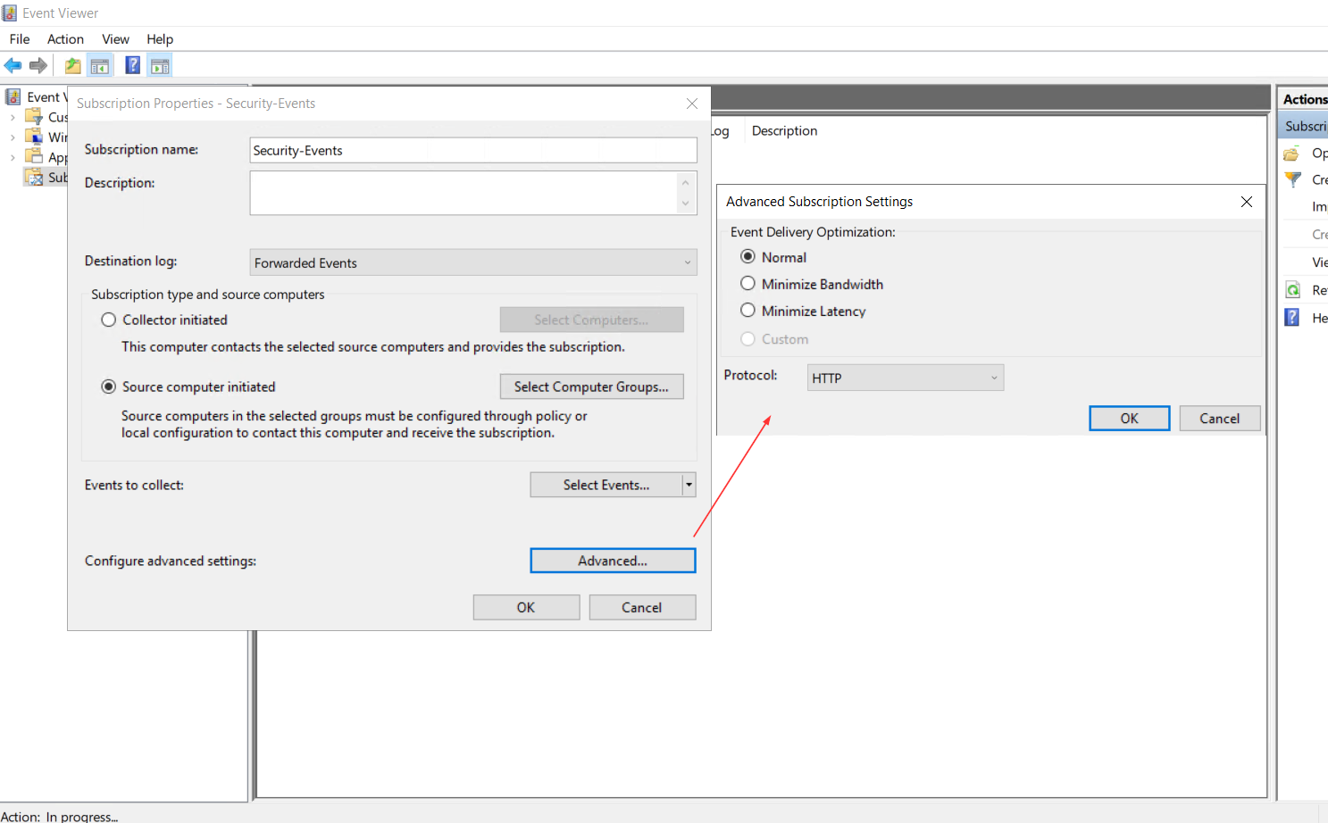 Windows Eventlog Forwarding