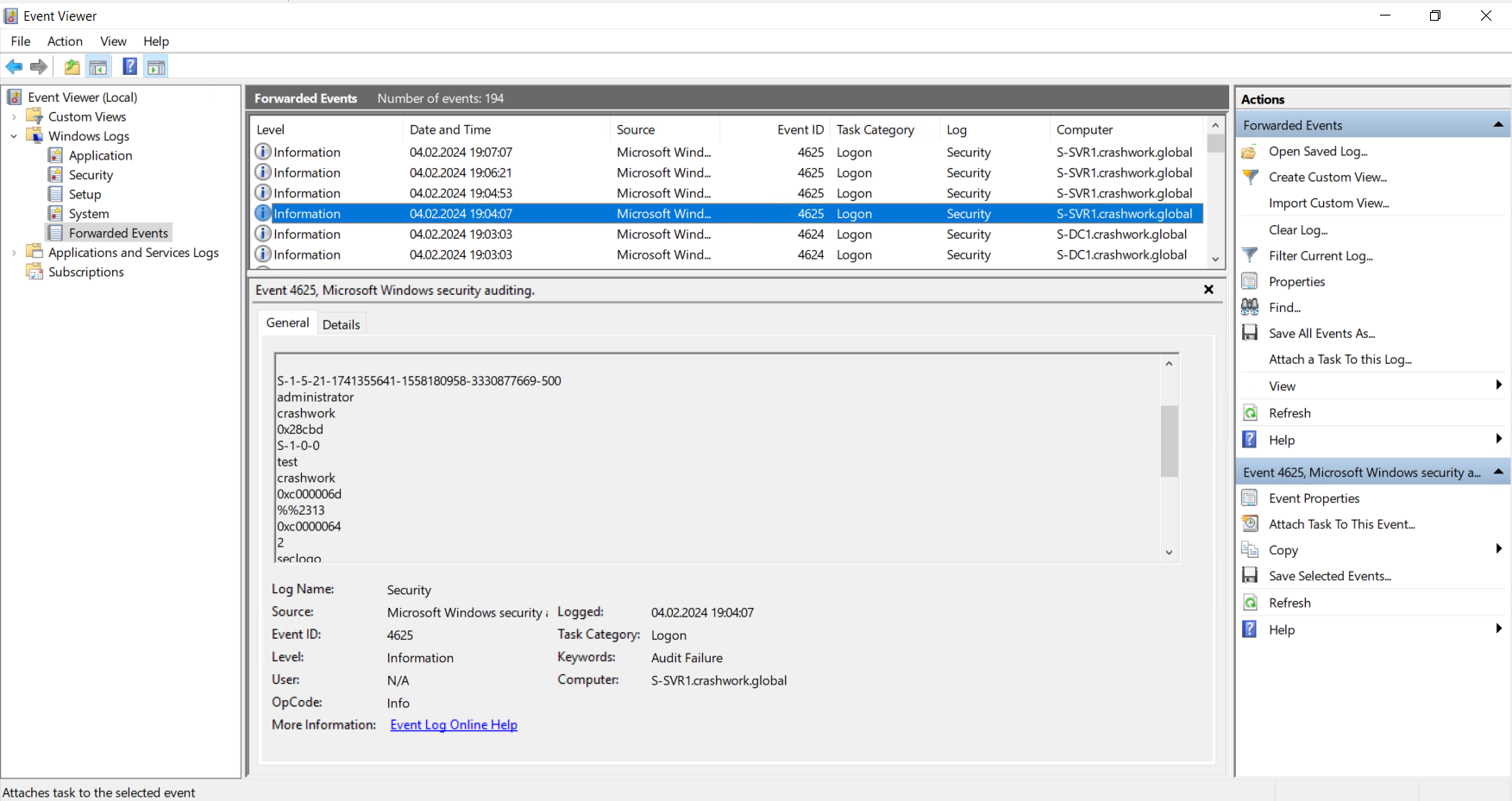 Windows Eventlog Forwarding