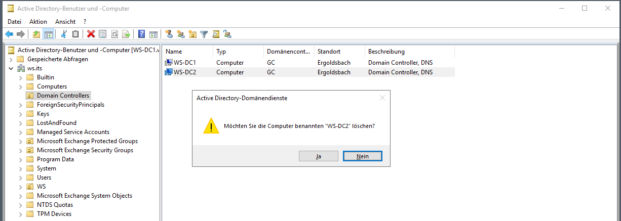 Austausch eines defekten Domain Controllers