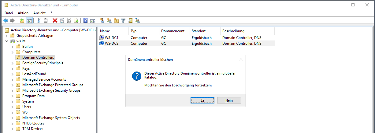 Austausch eines defekten Domain Controllers