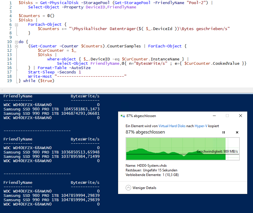 Speicherpool mit Speicherebenen unter Windows Server 2022
