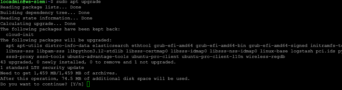 Elastic SIEM - Update der Agents und des Servers